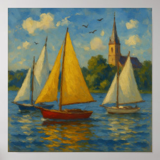 Póster Sailing boats Poster Print