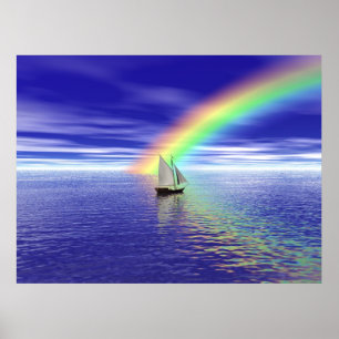 Póster Sailing Toward Paradise