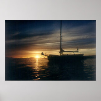 Póster Sailing Vessel Tranquility Base at anchor