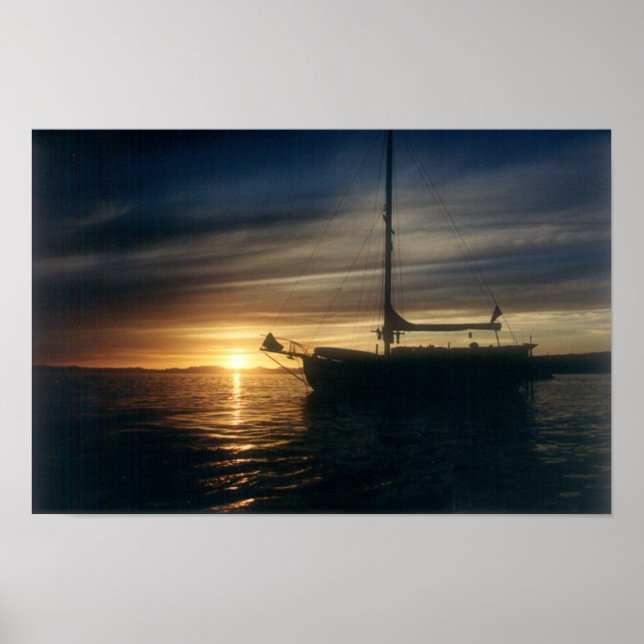 Póster Sailing Vessel Tranquility Base at anchor (Frente)