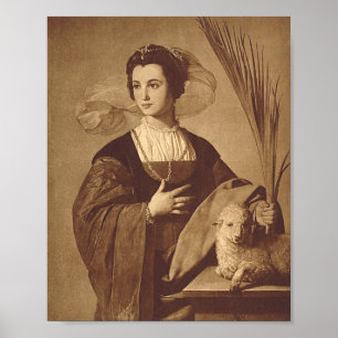 Póster Saint Agnes por Alonso Cano