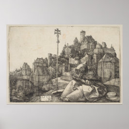 Póster Saint Anthony Engraving por Albrecht Durer