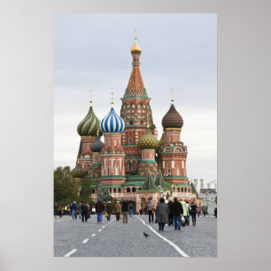 Póster Saint Basil Cathedral. Red Square Moscow Russia