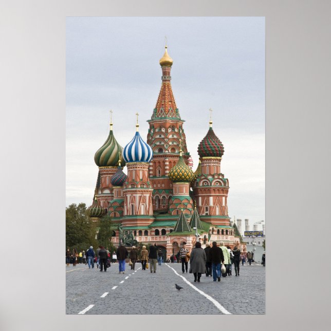 Póster Saint Basil Cathedral. Red Square Moscow Russia (Frente)