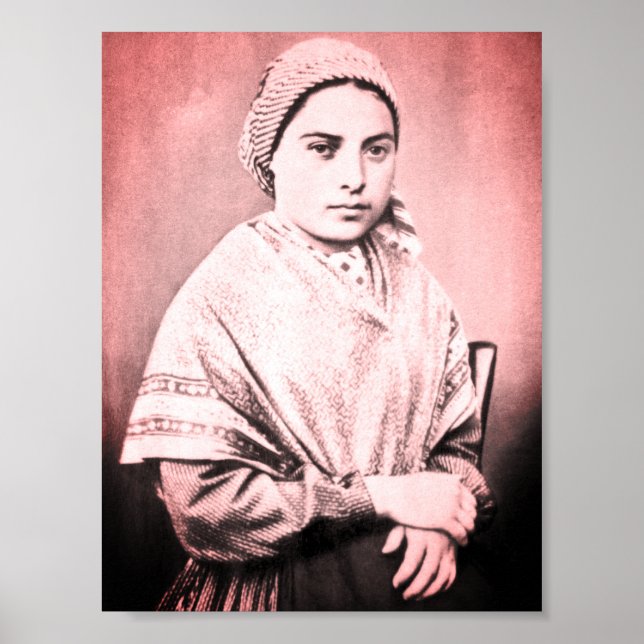 Póster Saint Bernadette Soubirous como un niño (Frente)