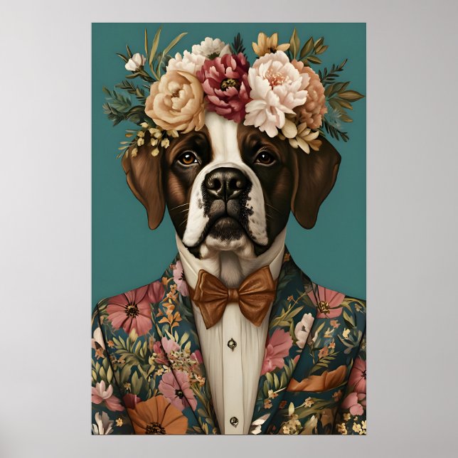 Póster Saint Bernard In Suit Poster, Saint Bernard (Frente)