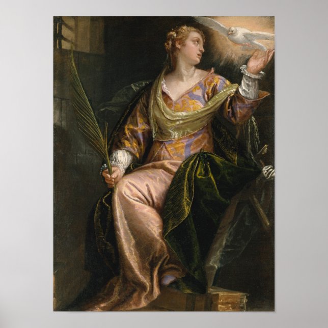 Póster Saint Catherine of Alexandria in Prison (Frente)