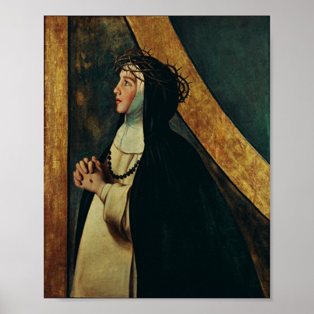Póster Saint Catherine of Siena by Juan Bautista Maino (Frente)