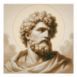 Póster Saint Christopher Artwork Arte de protección relig