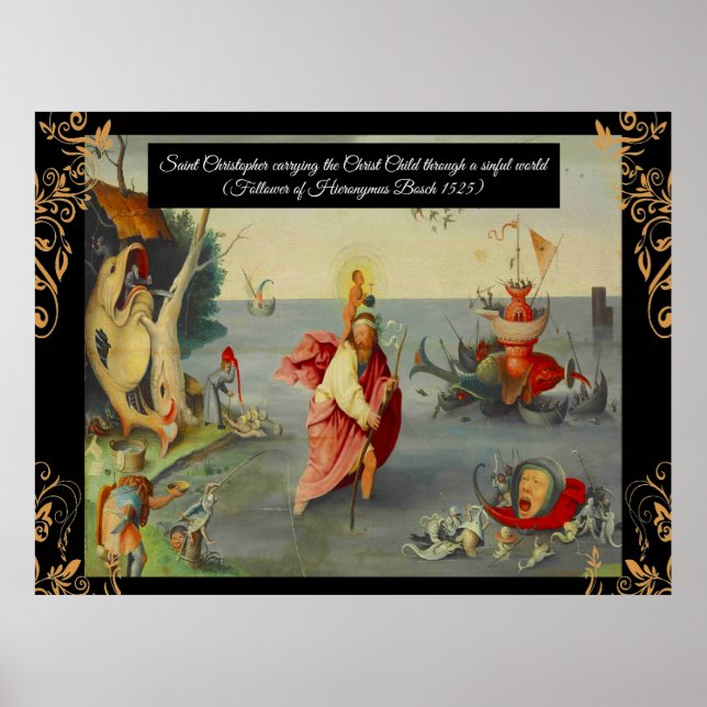 Póster Saint Christopher Patron de Viajeros (Frente)