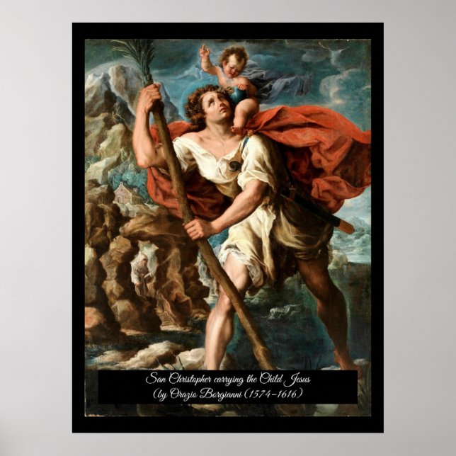 Póster Saint Christopher Patron de Viajeros (Frente)