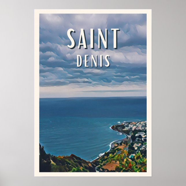 Póster Saint-Denis (La Reunión) Foto cosecha (Frente)