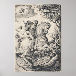 Póster Saint George on Horseback Slaying the Dragon