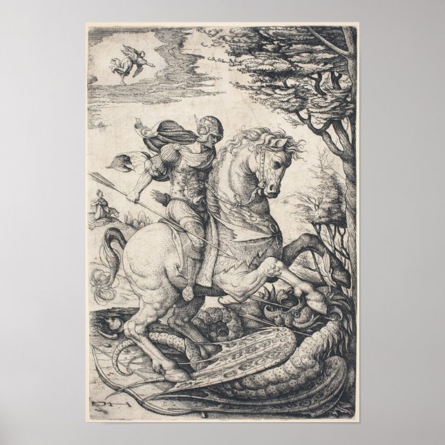 Póster Saint George on Horseback Slaying the Dragon (Frente)