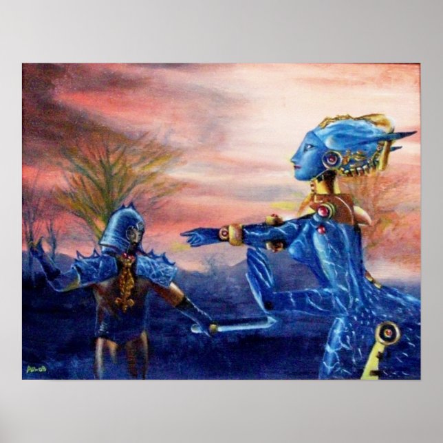 PÓSTER SAINT GEORGE Y ALIEN DRAGON (Frente)