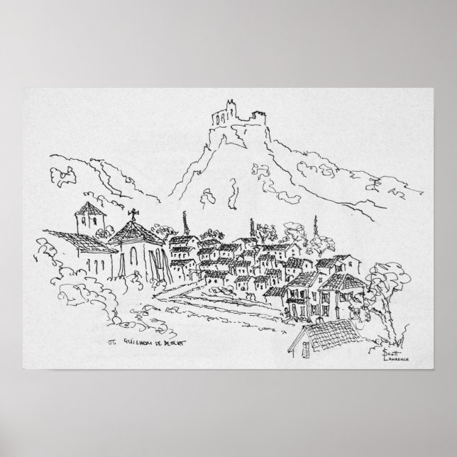 Póster Saint-Guilhem-Le-Desert, Francia (Frente)