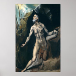 Póster Saint Jerome - El Greco, Poster Bella Artes griego