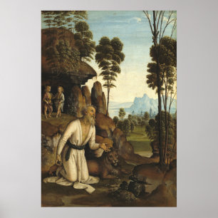 Póster Saint Jerome - Poster Bella Artes Pietro Perugino