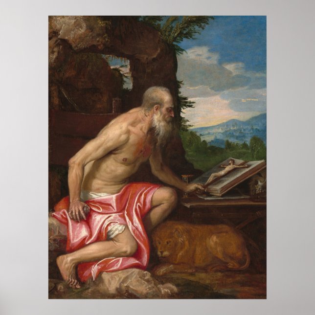 Póster Saint Jerome - Poster Bella Artes Veronés (Frente)