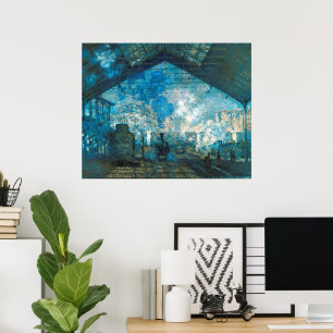 Póster Saint Lazare Train Station by Claude Monet