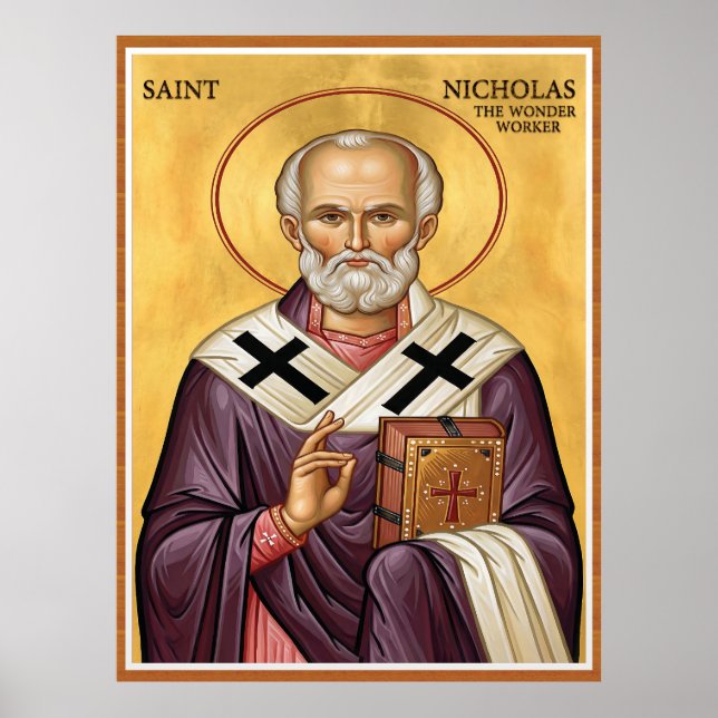 Póster Saint Nicholas the wonder worker new eng letters (Frente)
