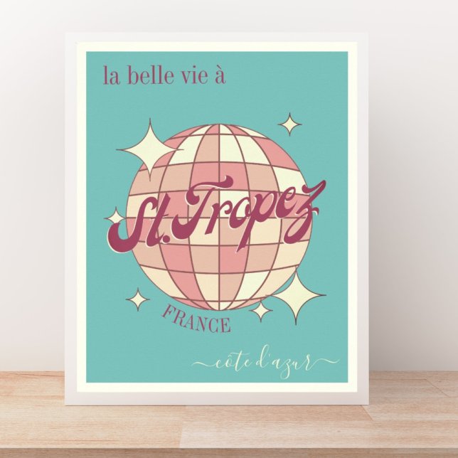 Póster Saint St Tropez France côte d'Azur azul verde azul (Subido por el creador)