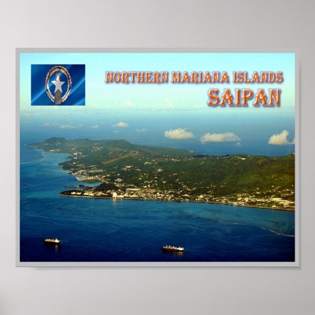 Póster Saipan - Islas Marianas del Norte - (Frente)