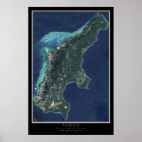 Saipan - Mapa satelital de las Islas Marianas del 