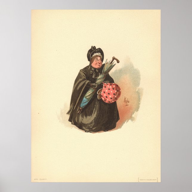 Póster Sairy Gamp de Kyd de Martin Chuzzlewit (Frente)