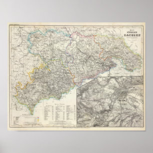 Póster Sajonia, Dresden Alemania