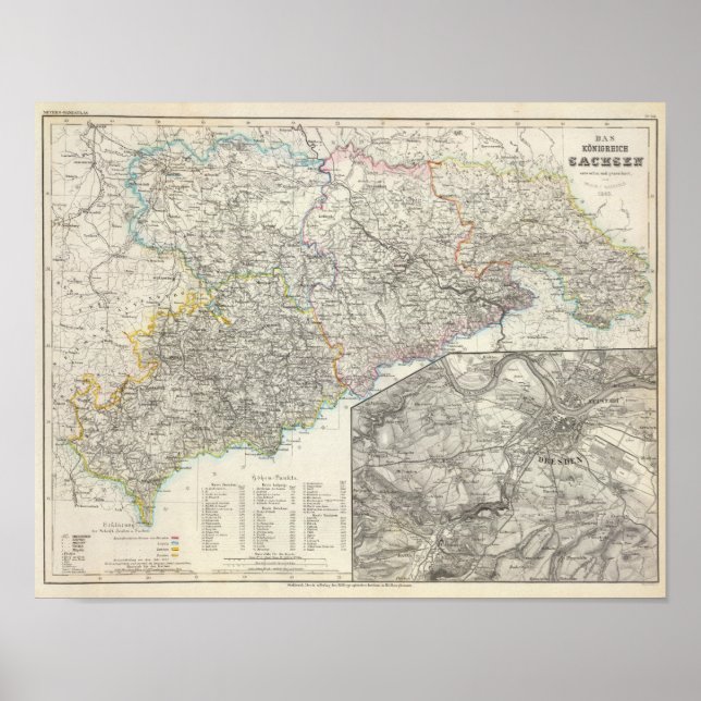 Póster Sajonia, Dresden Alemania (Frente)