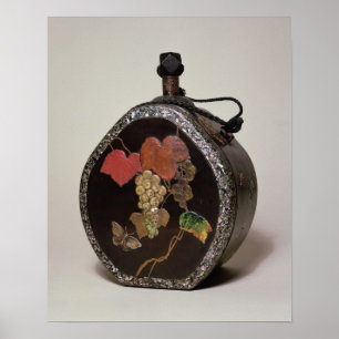 Póster Sake flask inlaid with mother of pearl