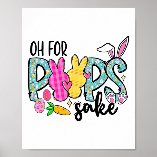 Póster Sake Funny Easter Bunny Print Gles Happy Easter Wo (Frente)