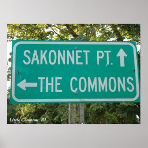 Póster Sakonnet Point, The Commons, Little Compton, RI