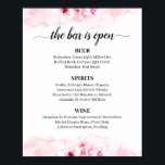 Póster Sakura Blossom Calligraphy Boda Bar Rótulo de menú<br><div class="desc">Sakura Blossom Calligraphy Boda Bar Rótulo de menú</div>