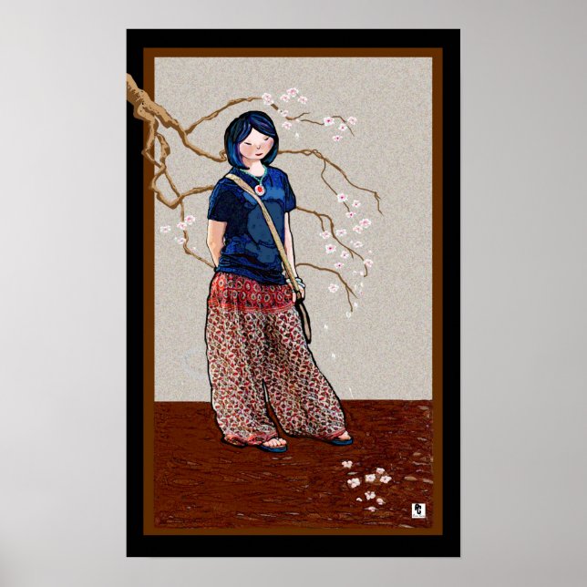 Póster Sakura chica versión 2 (Frente)