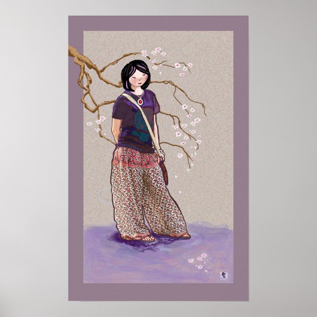 Póster Sakura chica versión 3 (Frente)