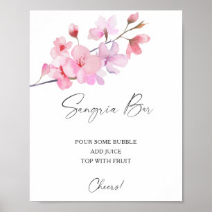 Póster Sakura elegante - bar de sangría