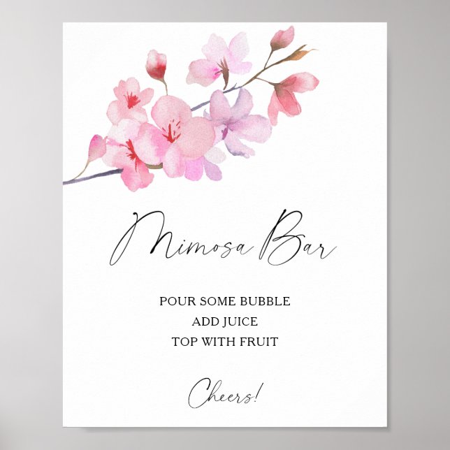Póster Sakura elegante - bar mimosa (Frente)