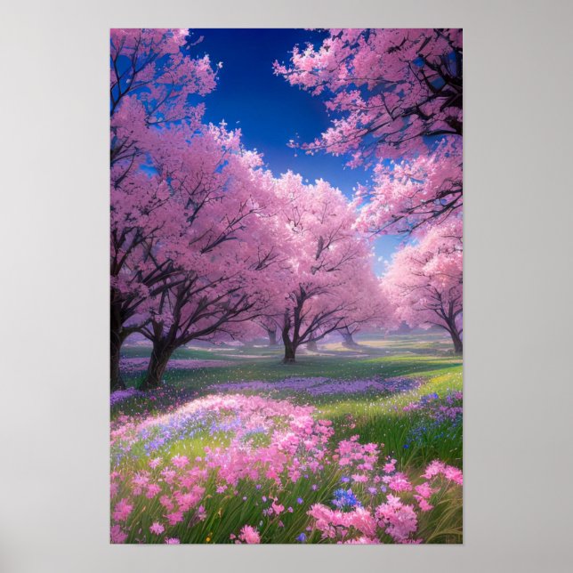 Póster Sakura en flor (Frente)
