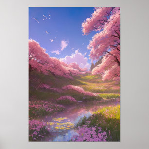 Póster Sakura Grove encantada