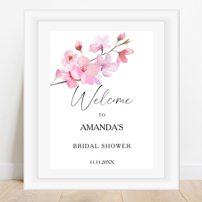 Póster Sakura - letrero de bienvenida para baby shower de (Subido por el creador)