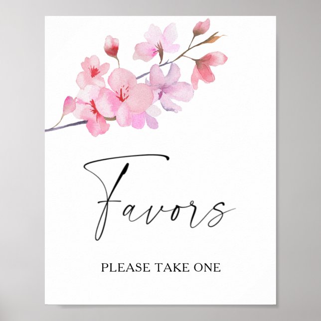 Póster Sakura - recuerdos de boda, por favor tome uno (Frente)