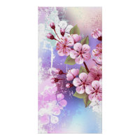 Sakura rosa sobre fondo de pintura