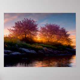 Póster Sakura Sunset: La vertiente del río