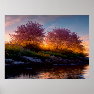 Póster Sakura Sunset: La vertiente del río