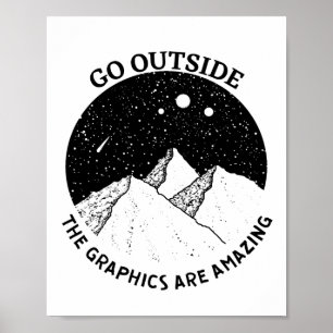 Póster sal fuera las gráficas son increíbles naturaleza v
