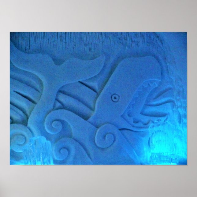 Póster Sala de ballenas en Hotel de Glace, Quebec, Canadá (Frente)