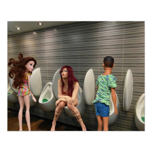 Póster Sala de baño mixta de género. (Anverso)