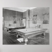 Sala de billar, 1901. Foto antigua